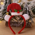 thumbnail image 4 of Diademas navideñas Cateissary accesorios para el cabello para adultos gorros suaves de dibujos animados punto rojo y blanco, 4 of 6