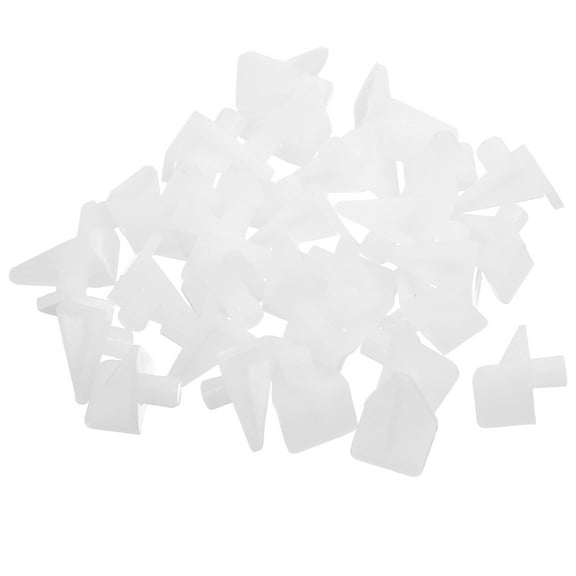 HEMOTON 50pcs Cabinet Shelf Support Clips Plastic Shelf Brackets Shelf Pegs for Kitchen Furniture Shelf Holders for Shelves Closet Shelf Pegs White