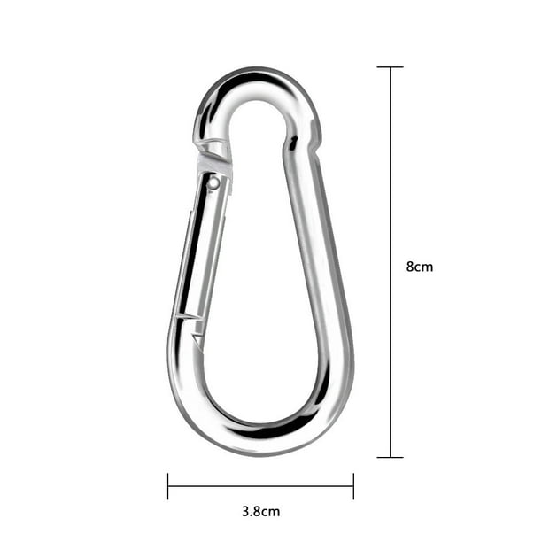 Mosquetones resistentes para niños, columpio, escalada, hamaca, llavero, cadena para botella, 2 uds.