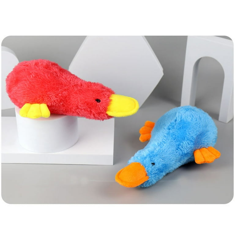 Dog Treat Dispensing Duck Dog Toy Squeak Dog Puzzle Toy Durable