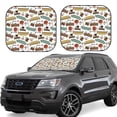 thumbnail image 6 of Kdxio Art Of Living Print 2-Piece Sun Shade Front Windshield - Foldable Car Front Window Sunshades for Most Sedans SUV Truck, 6 of 6
