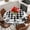 Black Gray, variant on Chicken Hen Round Tablecloth, Fitted Table Cover with Elastic for 36"-44" Round Tables, Rooster Animals Farmhouse White Black Plaid Vintage Table Cloth Outdoor Dinning Party Waterproof Tablecloths