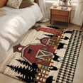 thumbnail image 5 of Brown Farmhouse 3'x5' Washable Rug, Vintage Country Animals Wood Grain Plaid Non-Slip Area Rugs for Entryway Kitchen Classroom, StainResistant Dorm Throw Carpet, Low Pile Soft Indoor Floor Mat, 5 of 9