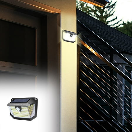 

RKZDSR Solar Outdoor Lights Motion Sensor Solar Powered Lights IP65 3 Modes Wall Security Lights For Fence Yard Garden Patio Front Door
