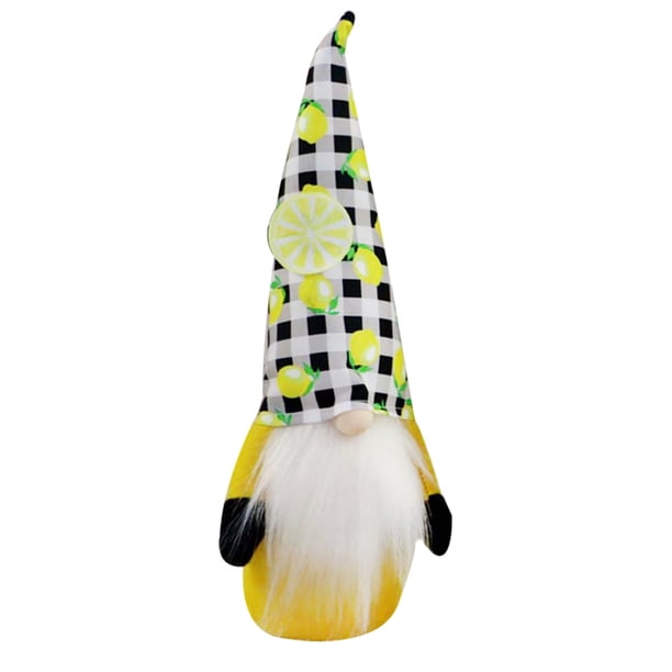 KAKOWELY Precioso gnomo de verano con diseño de limón, muñeco de peluche enano