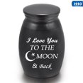 thumbnail image 1 of Black Alloy Pet Urns Pets Dog Cat Birds Mouse Cremation Ashes Urn Keepsake Casket Columbarium Pets Memorials Mini Size H03, 1 of 5