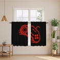 thumbnail image 3 of Red Game Controller Kitchen Curtains, Modern Art Gaming Handheld Black Light Filtering Window Curtain Panels, 2Pcs Rod Pocket Window Treatments Set for Study Room Bathroom Bedroom 52x54 Inches, 3 of 9