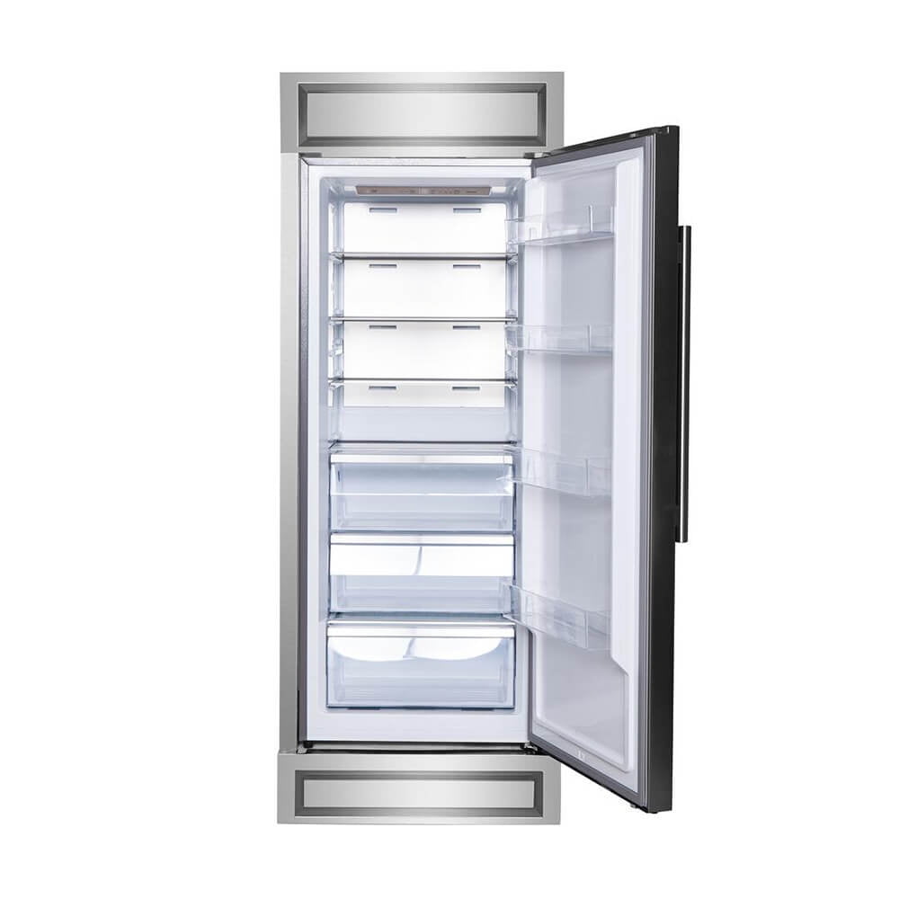 FORNO Maderno 28" Right Swing Convertible Freestanding Refrigerator/Freezer in Stainless Steel 13.6 cu.ft.