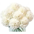 thumbnail image 6 of 3 pcs Artificial Flowers Chrysanthemum Ball Silk Hydrangea Faux Bouquet Decor Realistic Flower for Wedding Bouquet Table Centerpieces Flower Arrangements Kitchen Home Decoration (3pcs-Orange), 6 of 12