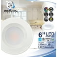 thumbnail image 5 of ENERGETIC 6 inch Integrated LED Recessed Downlight, 2700K-5000K Selectable Can Ceiling Light , Dimmable, Energy Star, 6 Pack, 5 of 7