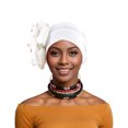thumbnail image 1 of Sombreros de mujer de moda con capas de aire y paneles laterales con flores, sombrero indio para mujer, 1 of 4