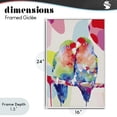 thumbnail image 4 of Stupell Industries Tropical Lovebirds on a Branch White Framed Giclee Art, 16 x 24, by Chromatic Storm Studio, 4 of 8