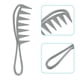 thumbnail image 3 of 3uds Pelo Peine Ancho Dientes, Anti Estático, para Rizado Pelo, Gris, 3 of 7