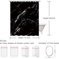 thumbnail image 4 of Black Shower Curtain, Marble Shower Curtain, Shower Curtain Black, Shower Curtain Marble, Black Marble Shower Curtain Set with 12 Hooks, Bathroom Decor, 72Wx84H, 4 of 6