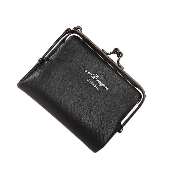 Minnieouse Cartera de mujer resistente y duradera de PU con artesanía exquisita Cartera de cuero de PU Cartera de mujer Carteras negro