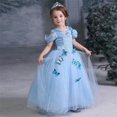 thumbnail image 3 of Cendrillon Robe de Princesse avec motif de Papillon pour Filles - Bleu Ciel avec Accessoires, 3 of 5