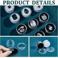thumbnail image 5 of 1bag 20pcs 2 colors Mini Round Stone box Small Loose Diamond Gemstone Display Case Plastic Containers Holder with Clear Top Lids and Sponge Black and White 1.2×0.7 Inch, 5 of 9