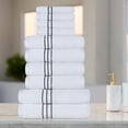thumbnail image 2 of Superior Turkish Cotton Ultra-Plush 10-Piece Navy Blue Towel Set, 2 of 4