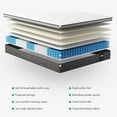 thumbnail image 2 of Full Size Mattress, Serweet 10 Inch Gel Memory Foam Hybrid Mattress, Fiberglass Free, Breathable Bed Mattress for Cooler Sleep Supportive & Pressure Relief, Medium Firm Feel, 2 of 6