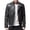 Black, variant on Fgnfyis Leather Jackets for Men Autumn Winter Leisure One Button Business Suit Style Jacket Mens Coat Black L