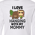 thumbnail image 4 of Inktastic I Love Hanging out with My Mommy with Sloth Long Sleeve Youth T-Shirt, 4 of 5