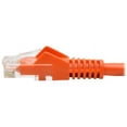 thumbnail image 3 of Tripp Lite Cat6 Gigabit Ethernet Snagless Molded Patch Cable UTP Orange RJ45 M/550Mhz 2Ft 2' (N201-002-OR), 3 of 5
