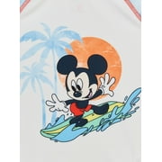 Mickey Mouse Toddler Boy Rash Guard Swim Set, 2-Piece, Sizes 12M-5T