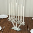 thumbnail image 5 of BalsaCircle 12" Clear Candelabra Candle Holder with Crystal Filler Centerpiece Glass Wedding Decorations, 5 of 8