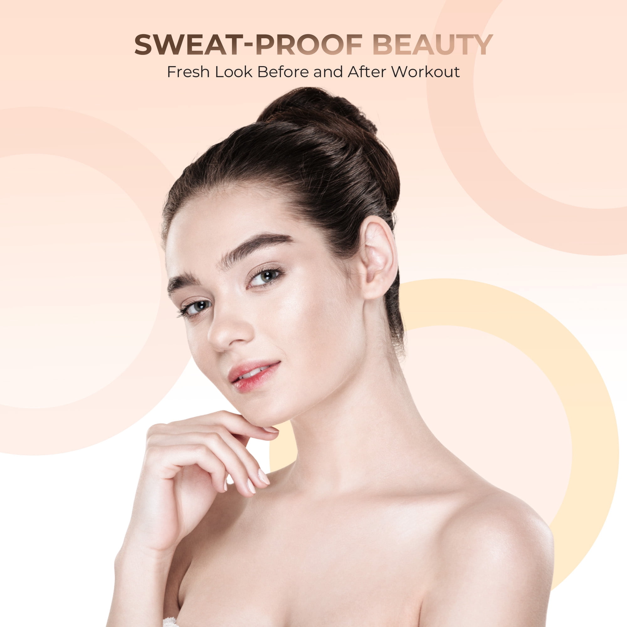 4pc Full Size Kit (Light) Mineral Makeup Matte Loose Foundation + Kabuki Brush + Concealer +Translucent Finishing Setting Powder + Bare Face Full Coverage