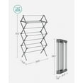 thumbnail image 7 of Foldable Clothes Drying Rack, Laundry Drying Rack, Clothes Airer, Steel Frame, 14.6 x 29.5 x 53.2 Inches Gray, 7 of 7