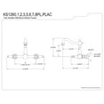 thumbnail image 2 of Kingston Brass KS1268PL Heritage Two-Handle Wall Mount Kitchen Faucet, Brushed Nickel, 2 of 2