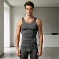 thumbnail image 5 of 3Pcs Men's Seamless Compression Shapewear Tank Top, Tummy Control Slimming Body Shaper Vest, 5 of 7