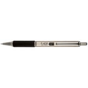 Zebra G-301 Stainless Steel Retractable Gel Pen, Medium Point, 0.7mm, Black Ink
