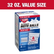 Enoz Old Fashioned Moth Balls, Naphthalene Balls, Single-Use Packets, 8 oz, 4 Pack