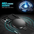 thumbnail image 3 of Moreoy Magnetic Kickstand Case for iPhone 17 with Sliding Lens Cover, [MagSafe Compatible ]Shockproof Non-Slip Bumper Protective Phone Case Cover with Metal Ring Holder Stand,Black, 3 of 10