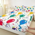 thumbnail image 3 of Feelyou Colorful Balloon Kid Full Size Sheets, Happy Party Bed Sheets, 4 Pieces, 3 of 7