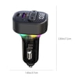 thumbnail image 3 of Heliisoer Car Bluetooth Mp3 Player Bluetooth Receiver FM Transmitter Lighter Type Fast Charger Car Charger, 3 of 9
