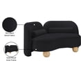 thumbnail image 5 of Meridian Furniture Daphne Black Velvet Loveseat, 5 of 13