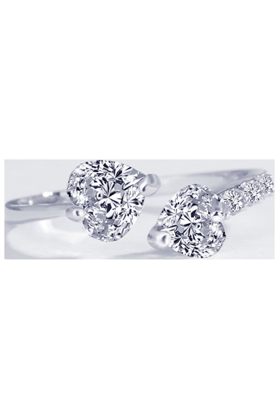 Fashion All-match Diamond Exquisite Zircon Ring Jewelry for Women Adjustable