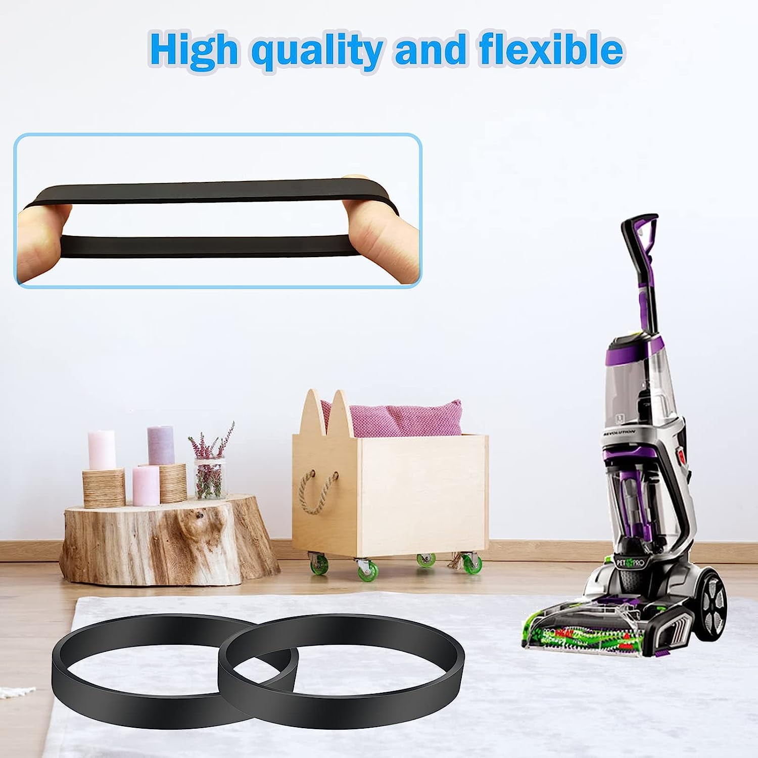 3 Cinghie Di Ricambio Per Bissell ProHeat 2X - Compatibili Con Modelli 1548, 15481, 15482, 15483, 15484, 15489 - Foto 2