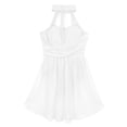 thumbnail image 3 of Miutii Kids Girls Ballet Leotard Dancewear Dress Gymnastics Lyrical Contemporary Performance Dress Ivory 10, 3 of 8