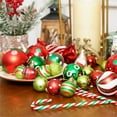 thumbnail image 4 of 50Pcs/ 4 CM Mini Vintage Christmas Ornaments Set - Red and Green Classic Retro Shatterproof Balls - 1.57 Inch - Christmas Tree Decorations, 4 of 8