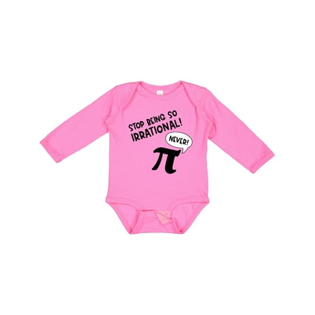 

Inktastic Stop Being So Irrational- Funny Pi Day Symbol Gift Baby Boy or Baby Girl Long Sleeve Bodysuit