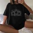 thumbnail image 2 of Moda mujer damas hombros caídos mangas sueltas manga corta Top pulóver Tops Pompotops  hfajkhk125991, 2 of 9