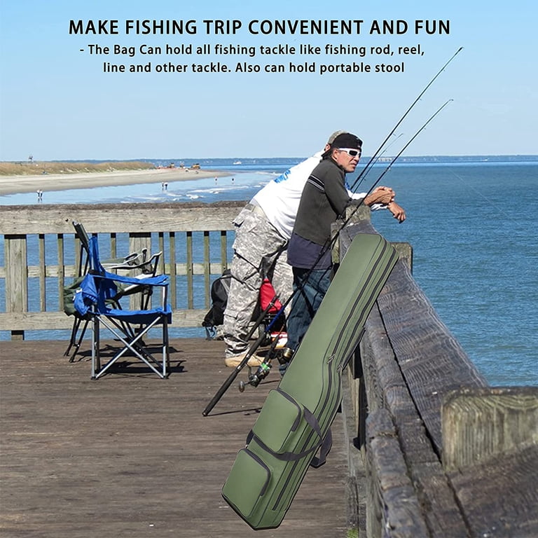 Fishing Rod Case 4.27 ft Fishing Pole Bag Case Portable Fishing Pole Case for Travel Waterproof Fishing Rod Reel Organizer Oxford Fishing Gear Bag for Fishing Rod Case 4.27 ft Fishing Pole Bag Case Portable Fishing Pole Case for Travel Waterproof Fishing Rod Reel Organizer Oxford Fishing Gear Bag for