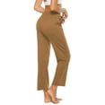 thumbnail image 3 of Womens Comfy Lounge Pants Loose Yoga Pants Cotton Blend Soft Drawstring Wide Leg Pants with Pockets, 3 of 6