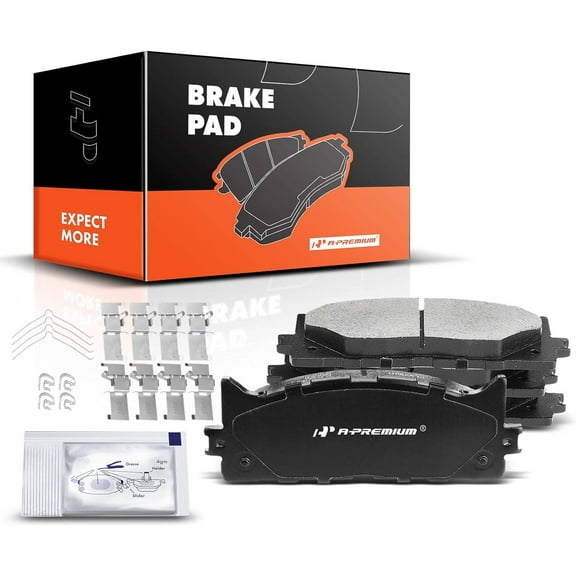 A-Premium Front Ceramic Disc Brake Pads Set Compatible with Select Toyota and Lexus Models - Camry 2007-2017, Avalon 2008-2018, ES350 2007-2018, ES300h 2013-2018, with Hardware, 4 PCS