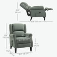 thumbnail image 3 of HOMCOM Fauteuil Inclinable de Massage, Canapé Inclinable avec Repose-Pieds, Vert Foncé, 3 of 10