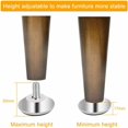 thumbnail image 3 of 20 piezas patas de gato para muebles, patas ajustables para muebles M8 x 40mm, tornillos de ajuste para patas de muebles, silla, mesa, 3 of 5
