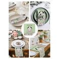 thumbnail image 3 of Easter Bunny Cloth Napkins Set of 8 Reusable Dinner Napkins, Colorful Eggs Cute Rabbit Green Country Wooden Cocktail Napkin Washable Table Napkins for Wedding/Holiday Party/Baby Shower 20"x20", 3 of 7